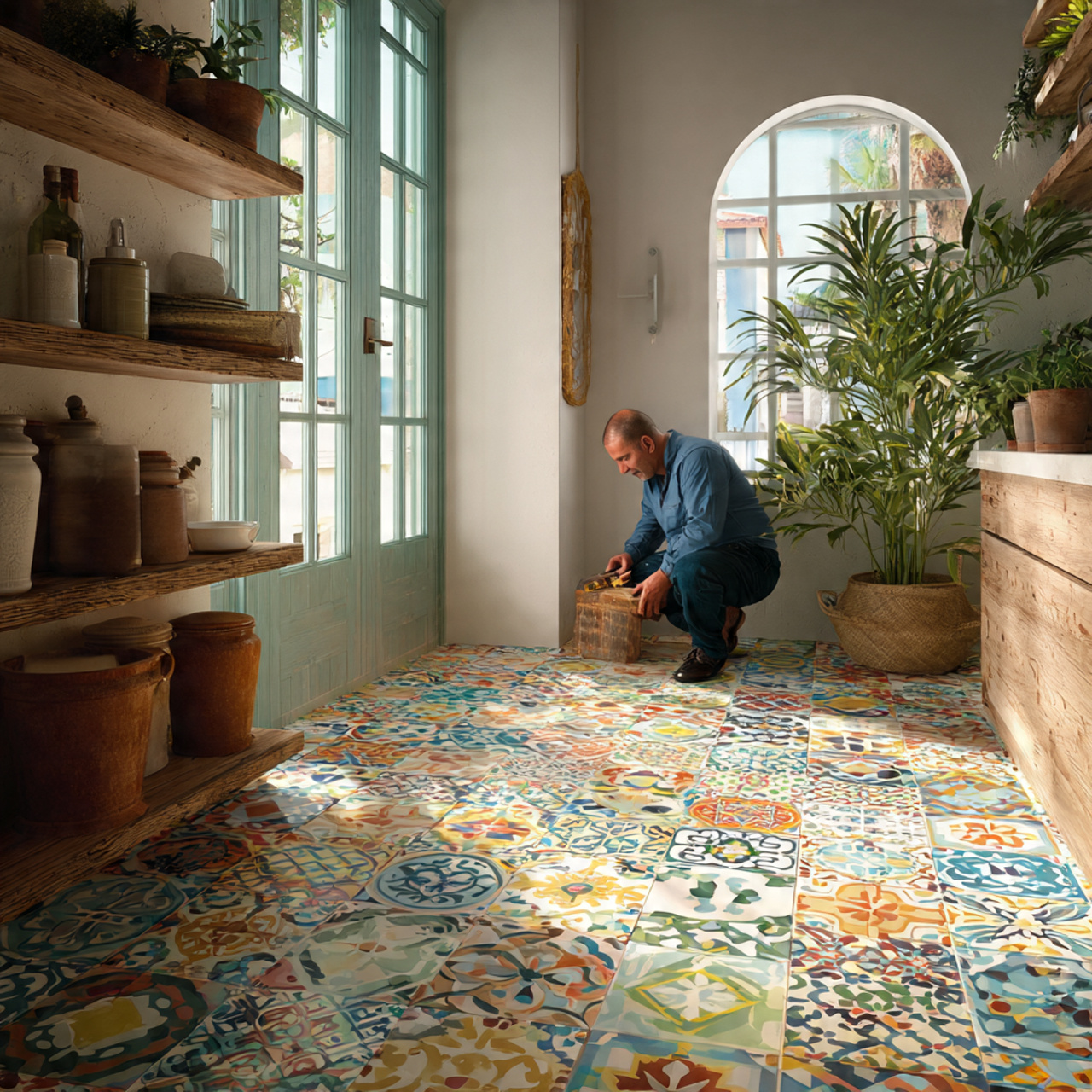 25 Bathroom Flooring Ideas for Stylish, Luxurious & Modern Homes 18 a bright and colorful bathroom flooring ideas