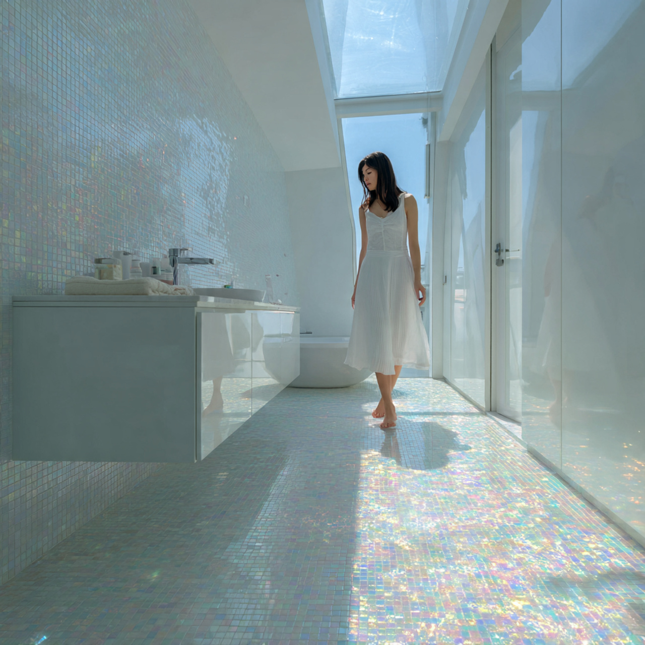 25 Bathroom Flooring Ideas for Stylish, Luxurious & Modern Homes 23 a bright and modern bathroom flooring ideas