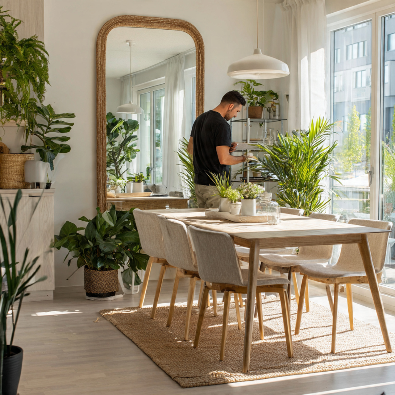 25 Room Decor Ideas for a Stylish, Cozy & Modern Home 15 a bright dining area with a large