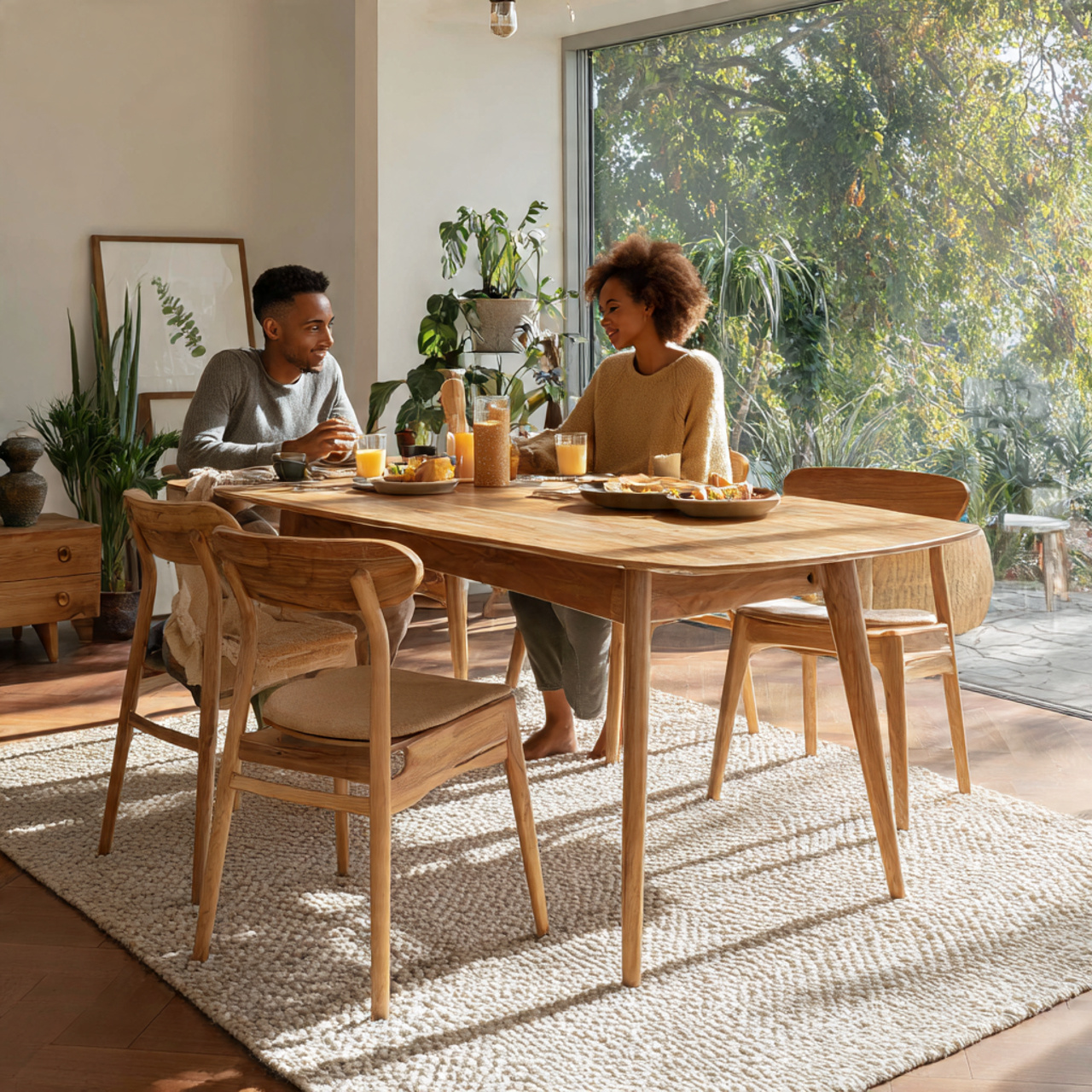 25 Stunning Dining Table Ideas to Transform Your Home 1 a bright dining room featuring a mid century