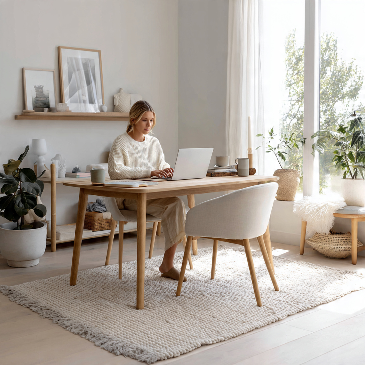 25 Home Office Inspiration Ideas for a Stylish, Productive Workspace 1 a bright minimalist workspace showcasing home office