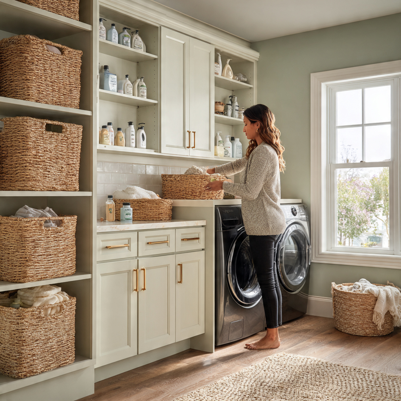 25 Best Laundry Room Ideas for a Stylish Upgrade 1 a bright modern laundry room featuring tall