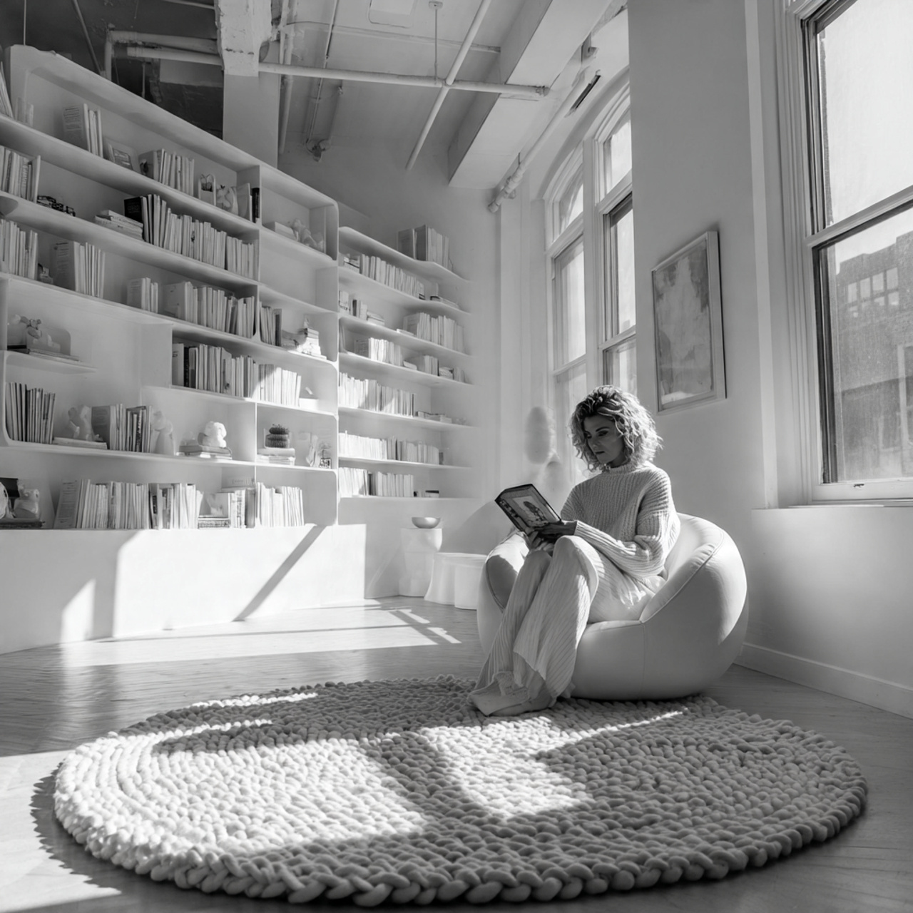 25 Inspiring Reading Room Ideas to Transform Your Space 19 a bright monochrome white reading room white