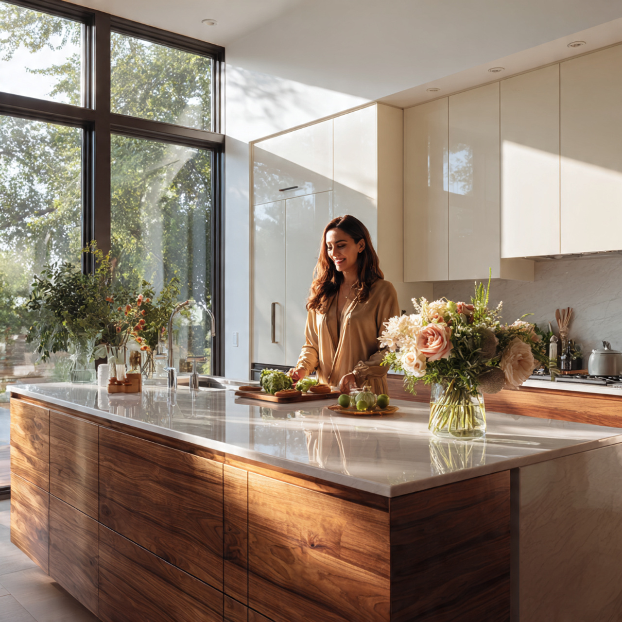 25 Dream Kitchen Cabinets Ideas to Transform Your Space 1 a bright sunlit kitchen featuring two tone dream