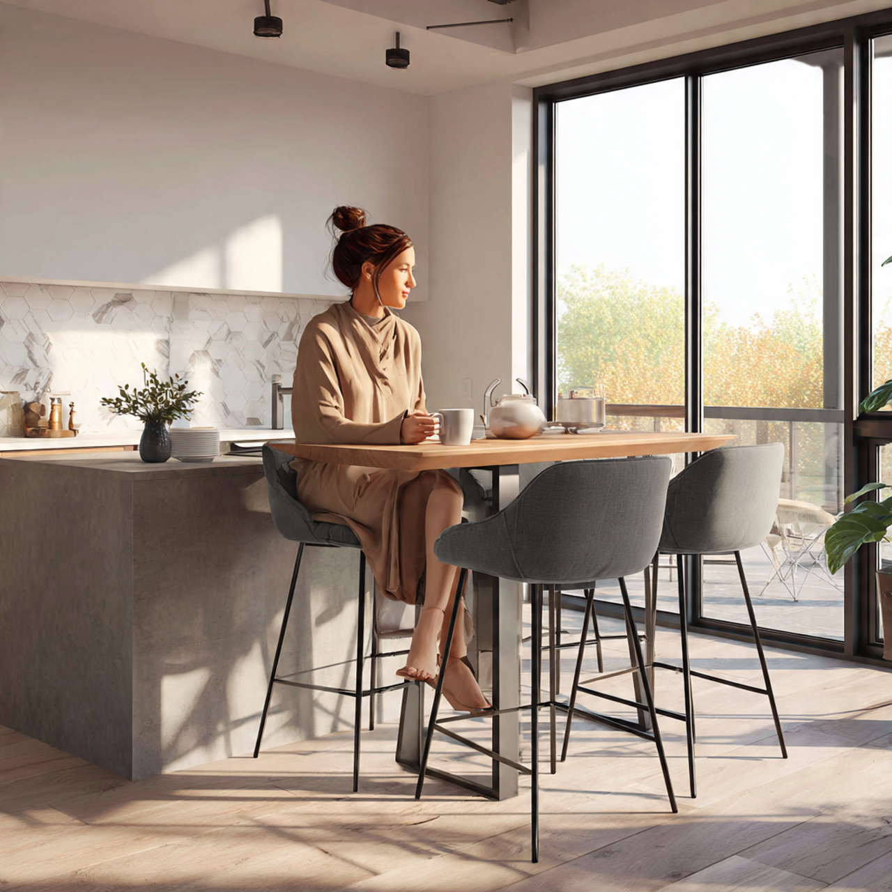 25 Breakfast Nook Ideas: Cozy, Stylish & Functional Spaces for Every Home 22 a casual breakfast nook with a high top