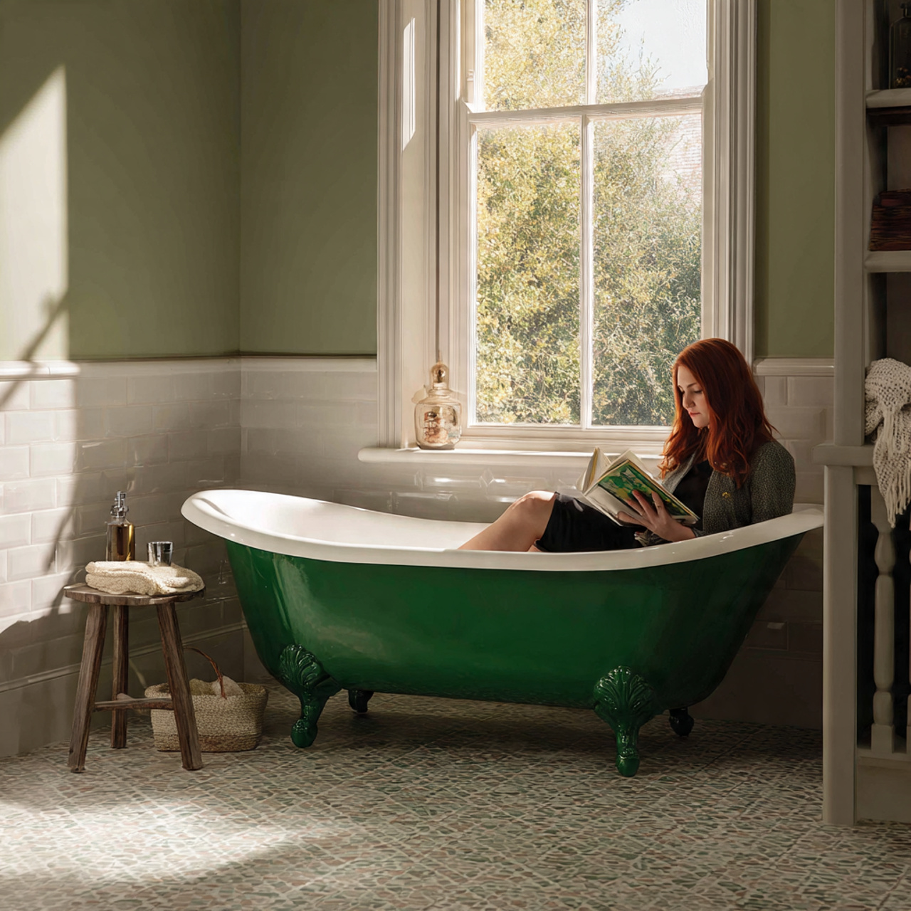 25 Green Bathroom Ideas: Elegant, Modern & Nature-Inspired Designs 23 a charming bathroom inspired by green bathroom