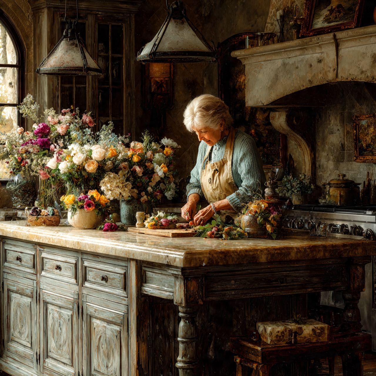 a charming traditional kitchen scene featuring kitchen