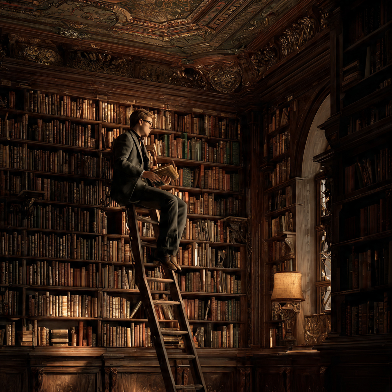 25 Inspiring Reading Room Ideas to Transform Your Space 21 a classic library with high bookshelves and