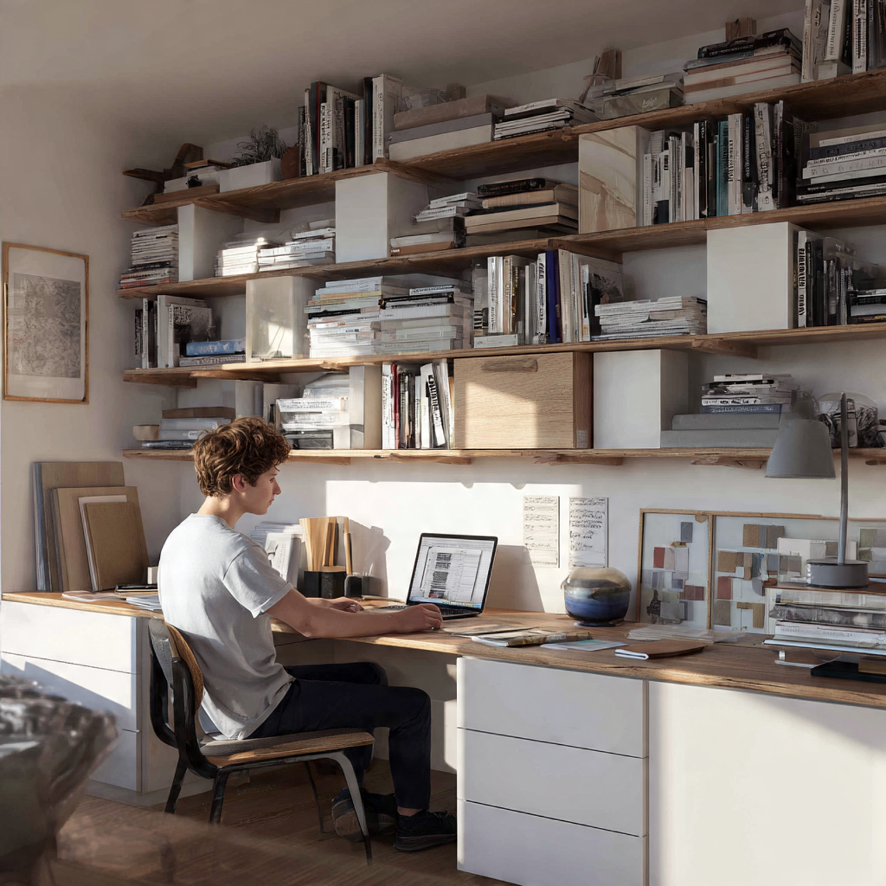 25 Home Office Inspiration Ideas for a Stylish, Productive Workspace 12 a compact home office inspiration space utilizing