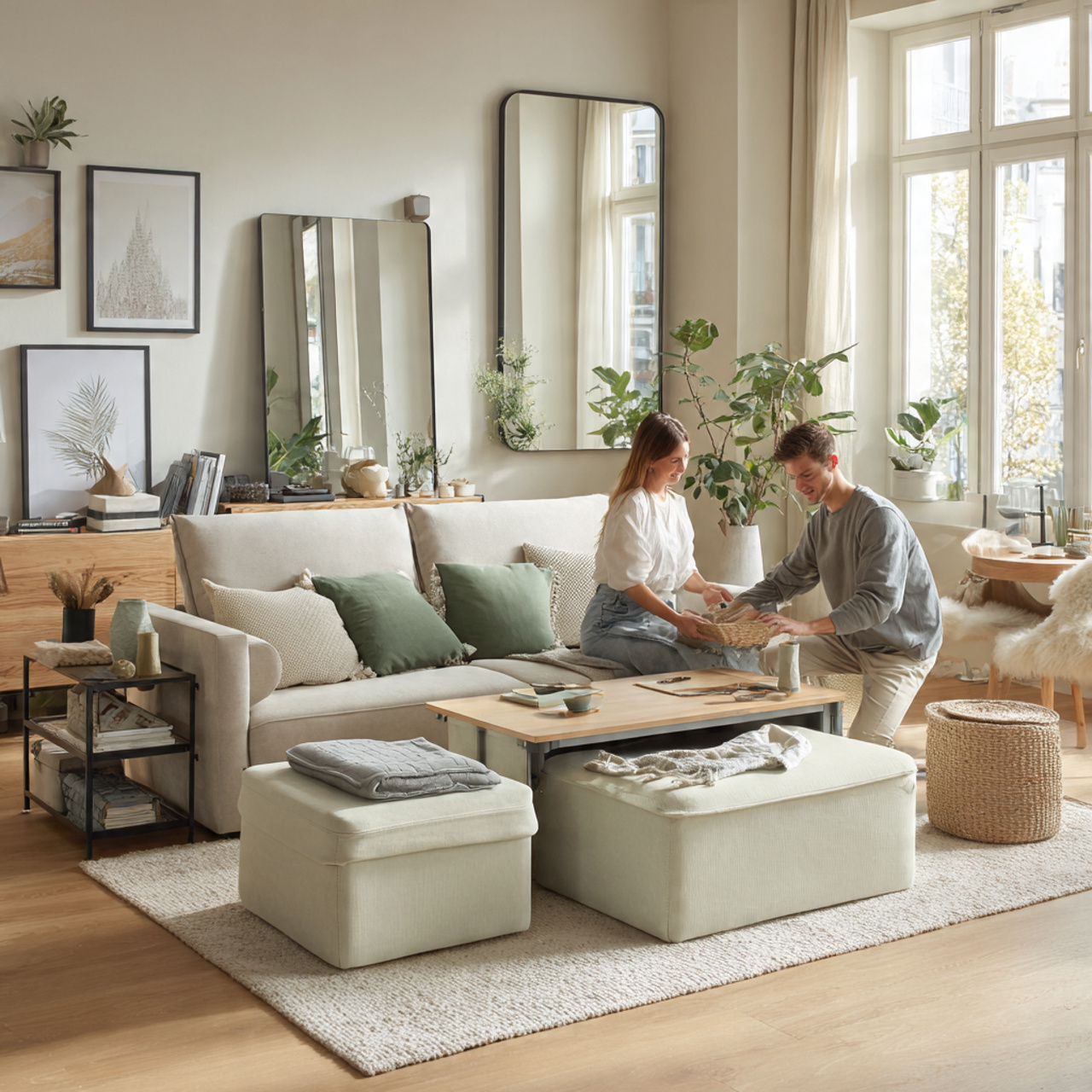 25 Room Decor Ideas for a Stylish, Cozy & Modern Home 13 a compact living room with multi functional furniture