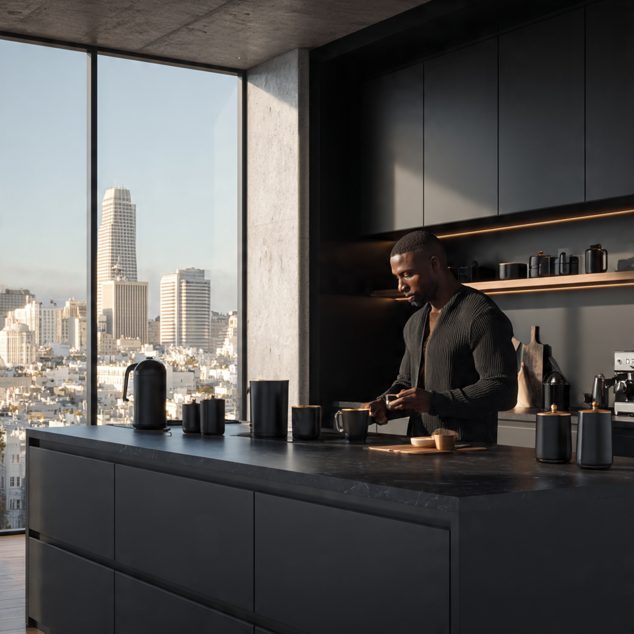 25 Dream Kitchen Cabinets Ideas to Transform Your Space 8 a contemporary kitchen with striking matte black