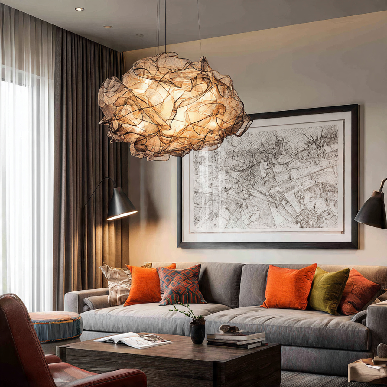 25 Living Room Lighting Ideas to Brighten and Transform Your Home 8 a contemporary living room with a unique