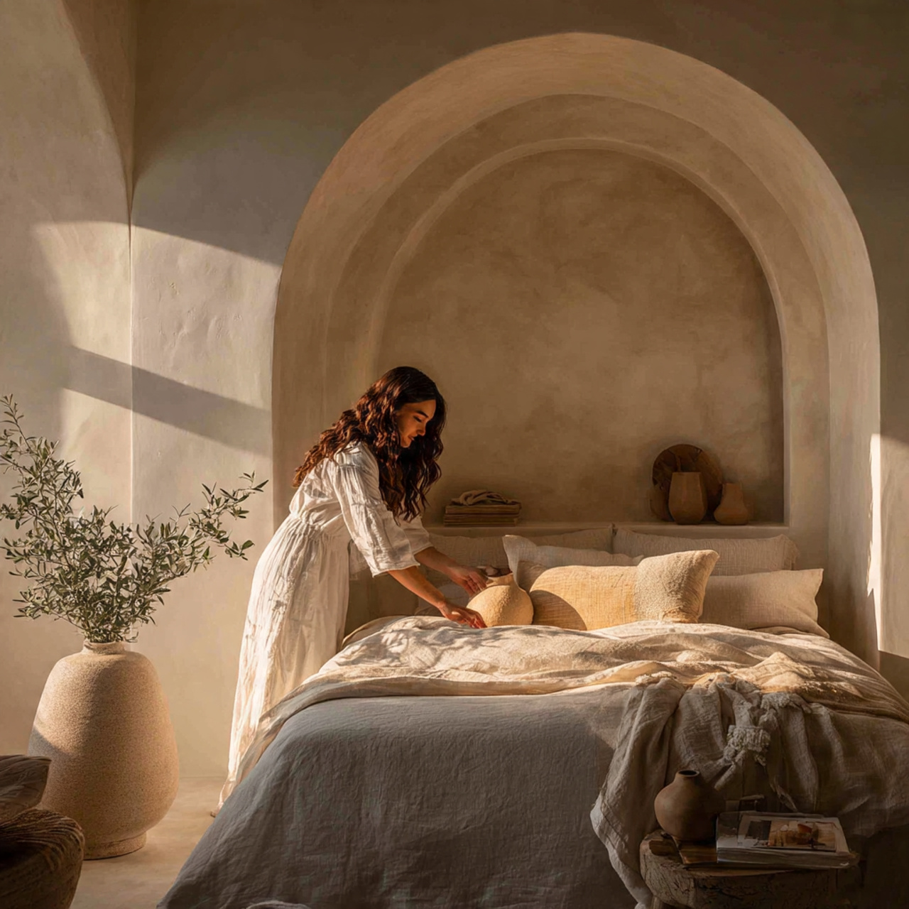 25 Bedroom Wall Ideas for a Stylish, Cozy & Luxurious Home Retreat 17 a cozy bedroom with soft arched architectural