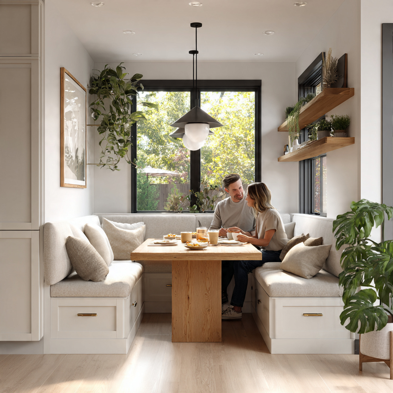 25 Breakfast Nook Ideas: Cozy, Stylish & Functional Spaces for Every Home 3 a cozy built in banquette corner breakfast nook