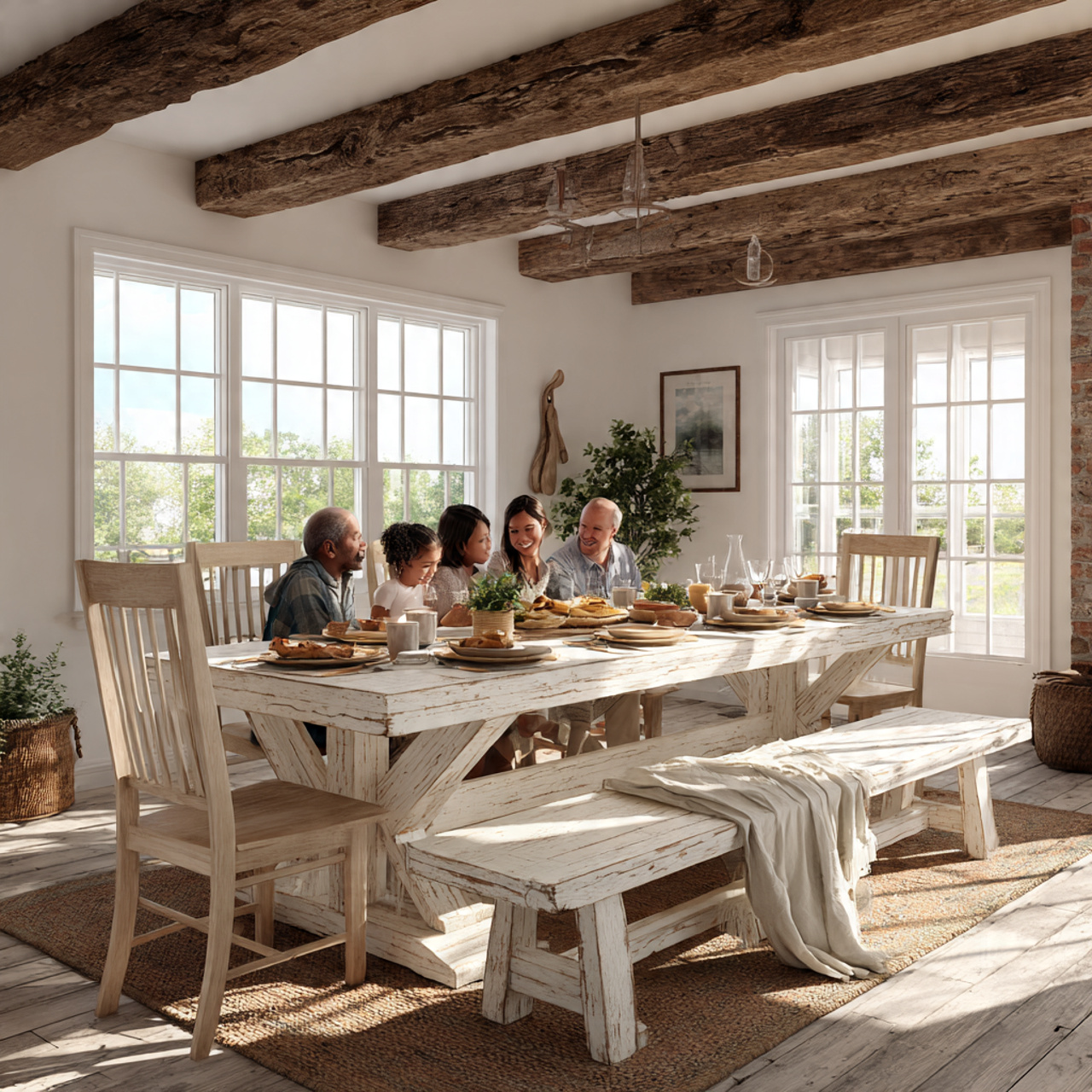 25 Stunning Dining Table Ideas to Transform Your Home 6 a cozy farmhouse dining room with a