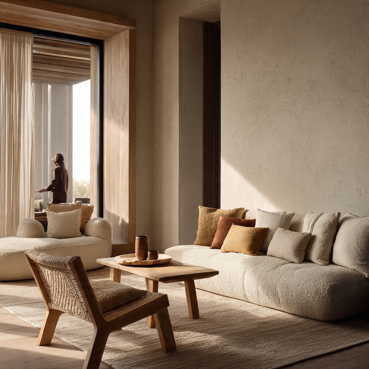 a cozy living room showcasing furniture with