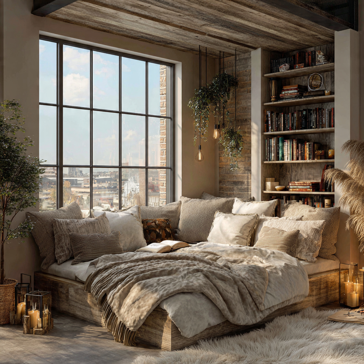 25 Cozy Nook Inspiration Ideas to Create Warm, Inviting Retreats at Home 11 a cozy loft bedroom corner with a