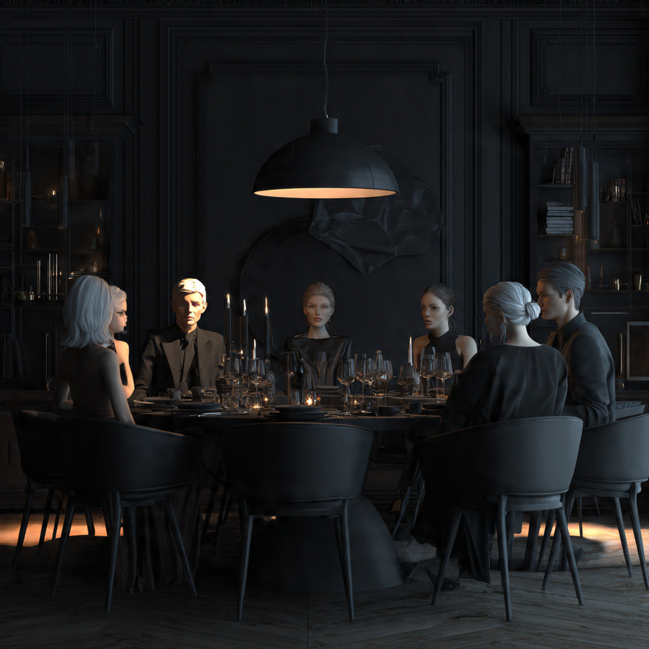 25 Stunning Dining Table Ideas to Transform Your Home 20 a dramatic dining room with a dark