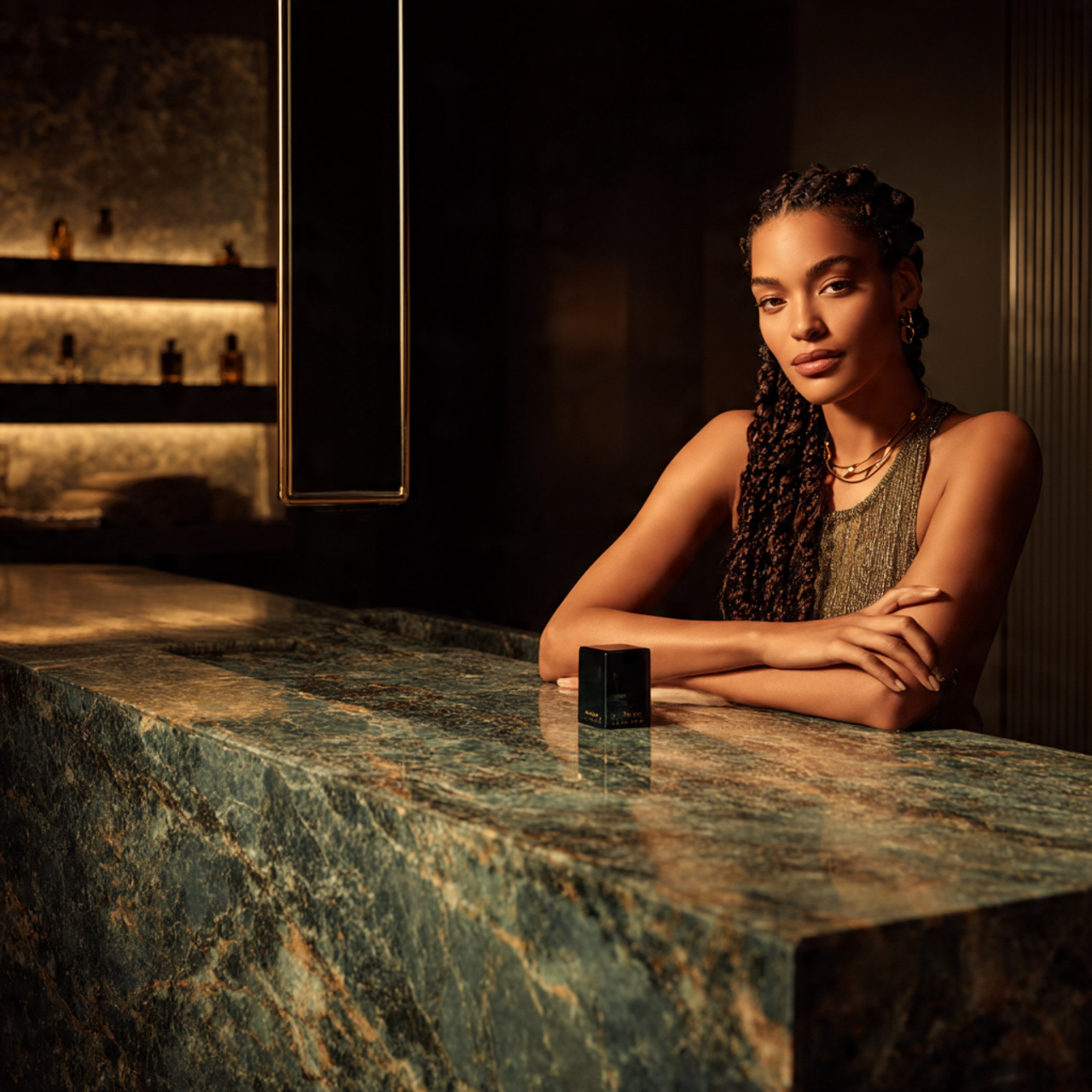 25 Green Bathroom Ideas: Elegant, Modern & Nature-Inspired Designs 18 a high end vanity scene inspired by green