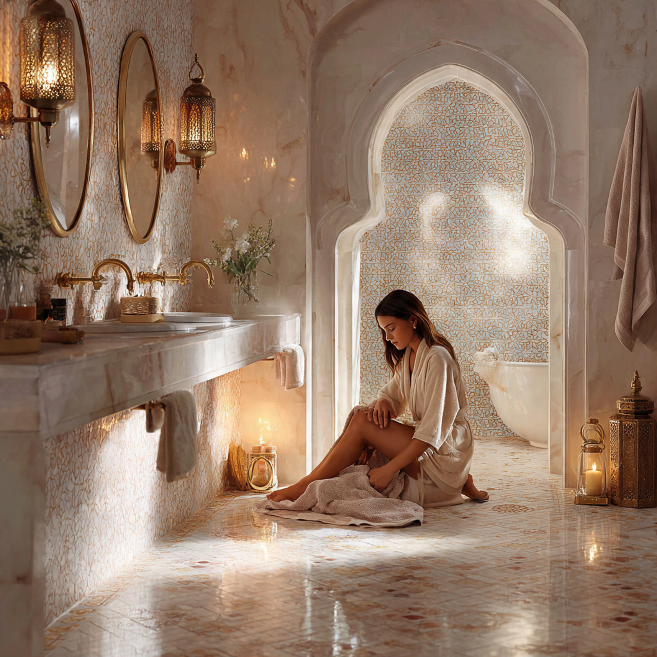 25 Bathroom Flooring Ideas for Stylish, Luxurious & Modern Homes 11 a hyper realistic interior photo of bathroom flooring 1