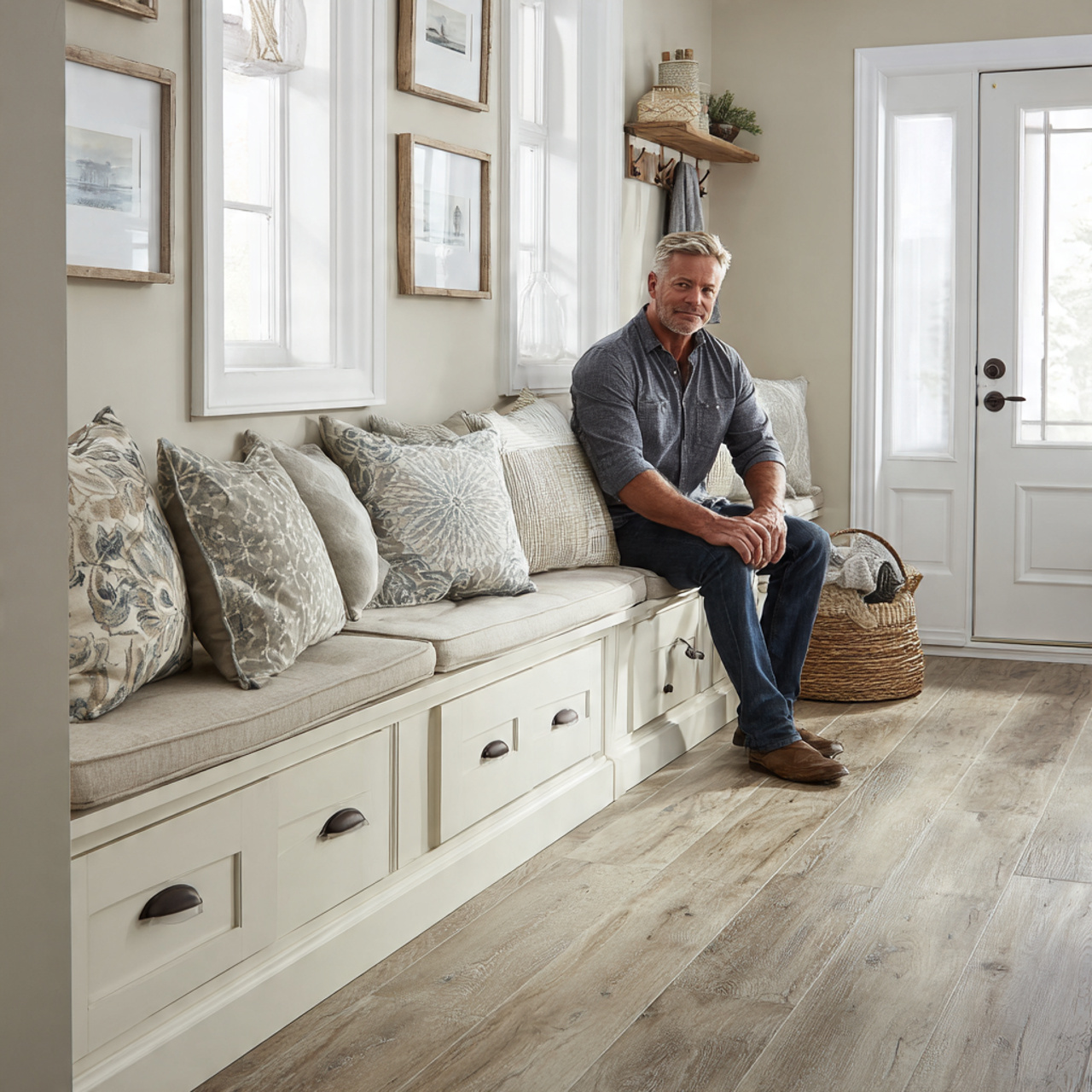 25 Cozy Nook Inspiration Ideas to Create Warm, Inviting Retreats at Home 23 a long hallway with a deep bench