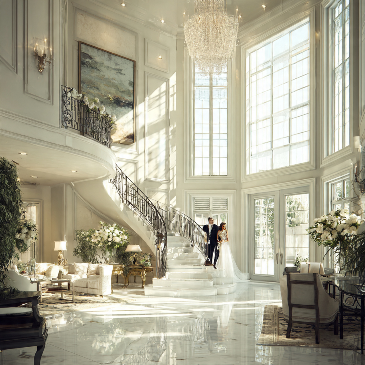 25 Stunning House Ideas to Elevate Your Home Design 11 a luxurious grand entryway with a sweeping 1