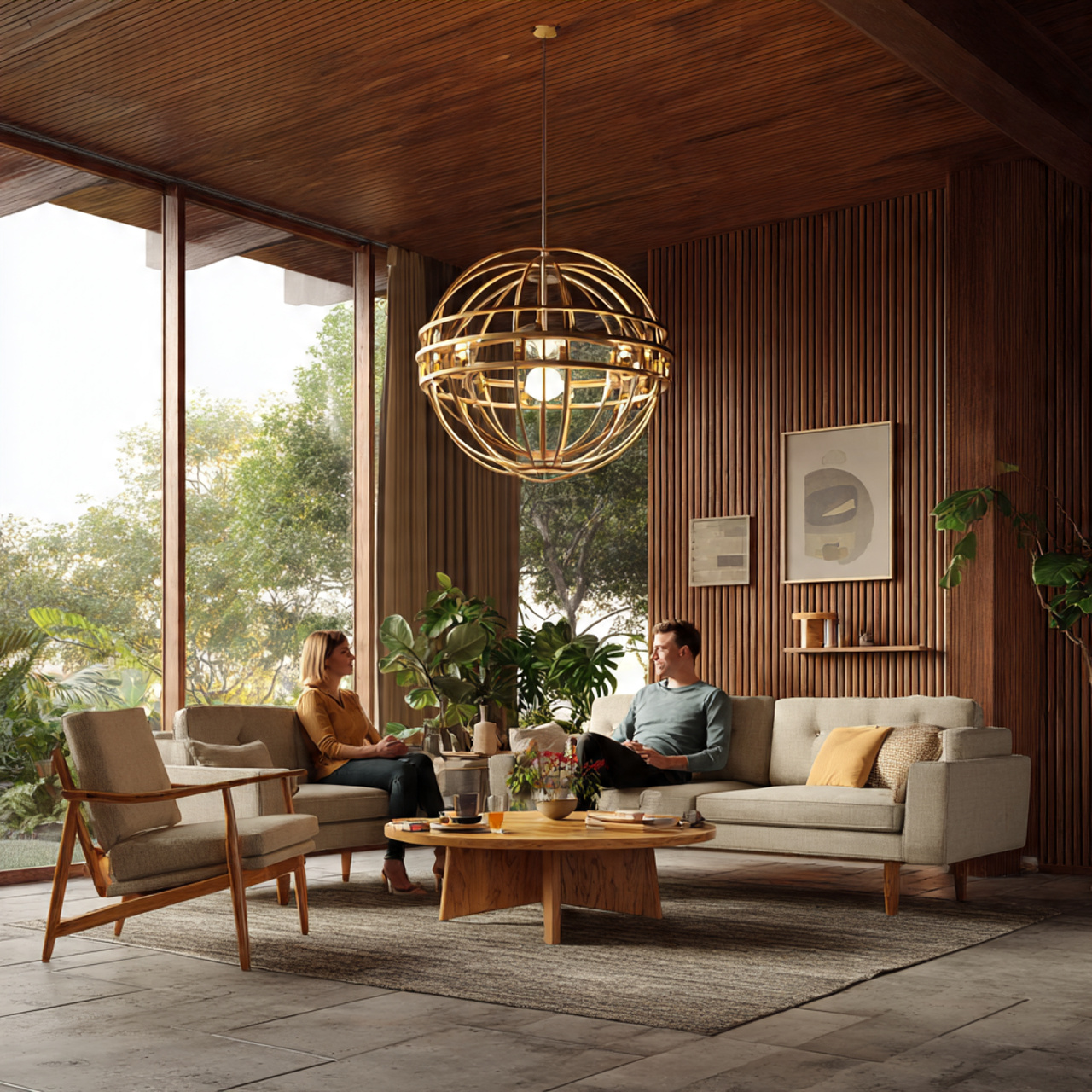 25 Living Room Lighting Ideas to Brighten and Transform Your Home 17 a mid century modern living room featuring a