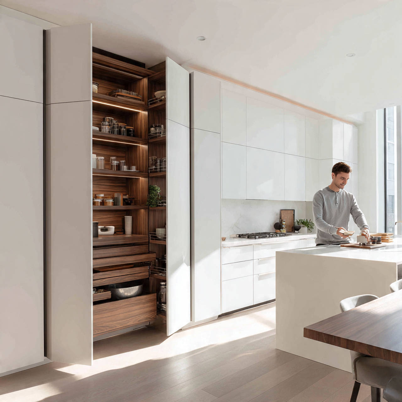 25 Stunning House Ideas to Elevate Your Home Design 14 a minimalist modern kitchen with hidden storage 1