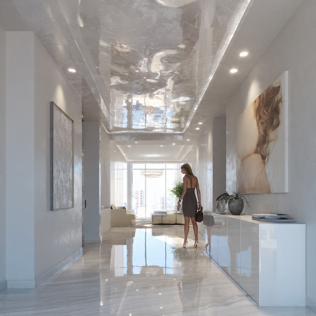 25 Stunning Apartment Entryway Ideas to Transform Your Home Instantly 16 a modern apartment entryway with a high