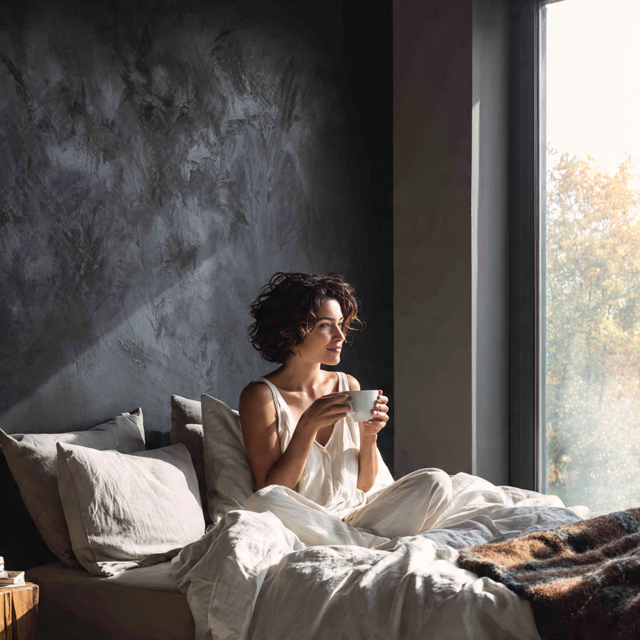 25 Bedroom Wall Ideas for a Stylish, Cozy & Luxurious Home Retreat 11 a modern bedroom featuring a dark charcoal