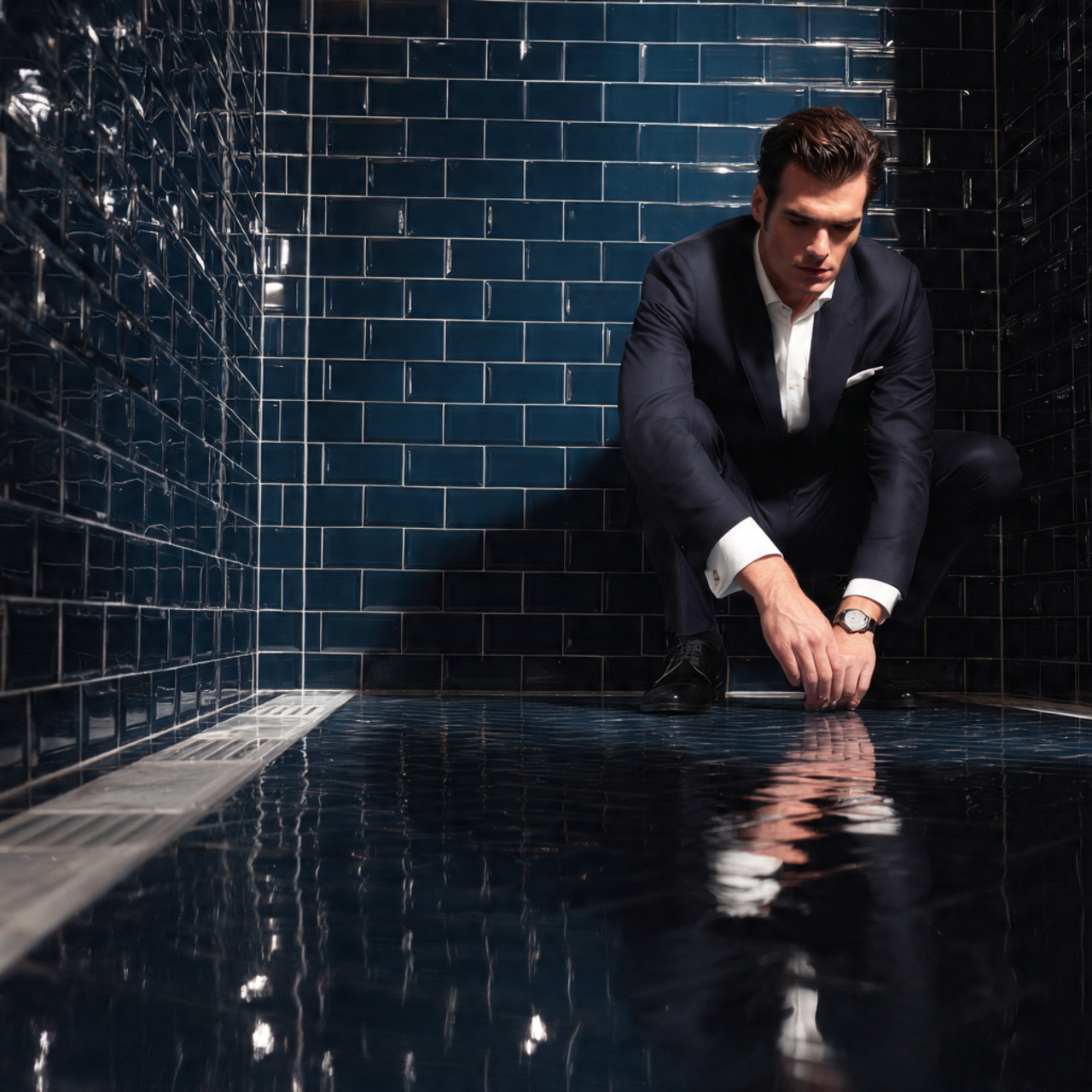 25 Bathroom Flooring Ideas for Stylish, Luxurious & Modern Homes 14 a modern dramatic bathroom flooring ideas scene