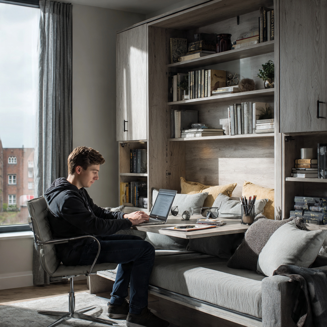 25 Home Office Ideas to Boost Productivity & Style Today 14 a multifunctional home office combined with a 1