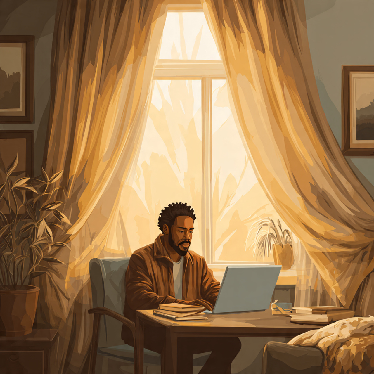 25 Cozy Home Office Ideas for a Warm, Inspiring Workspace 17 a peaceful room showcasing cozy home office