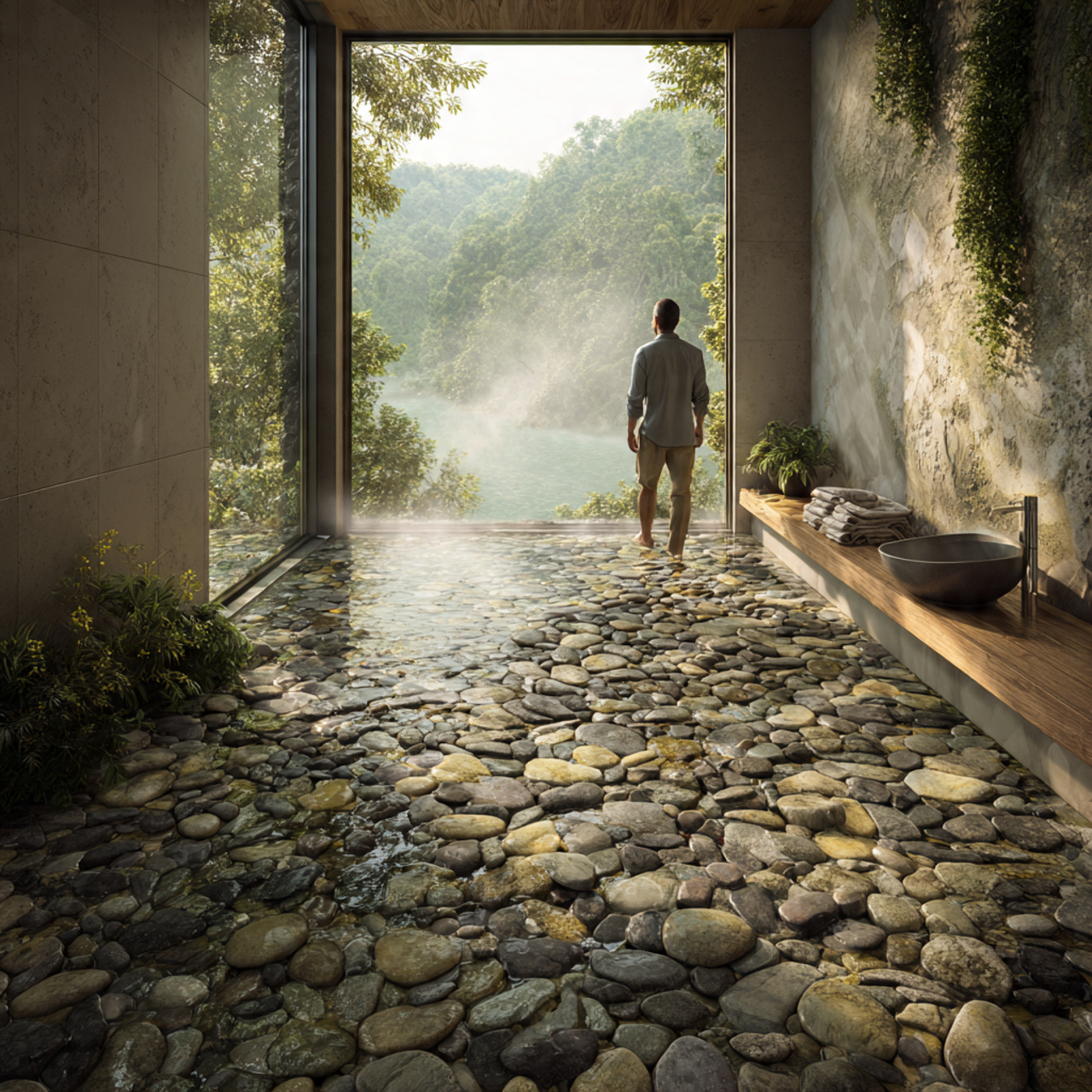 25 Bathroom Flooring Ideas for Stylish, Luxurious & Modern Homes 12 a photorealistic spa inspired bathroom flooring ideas scene