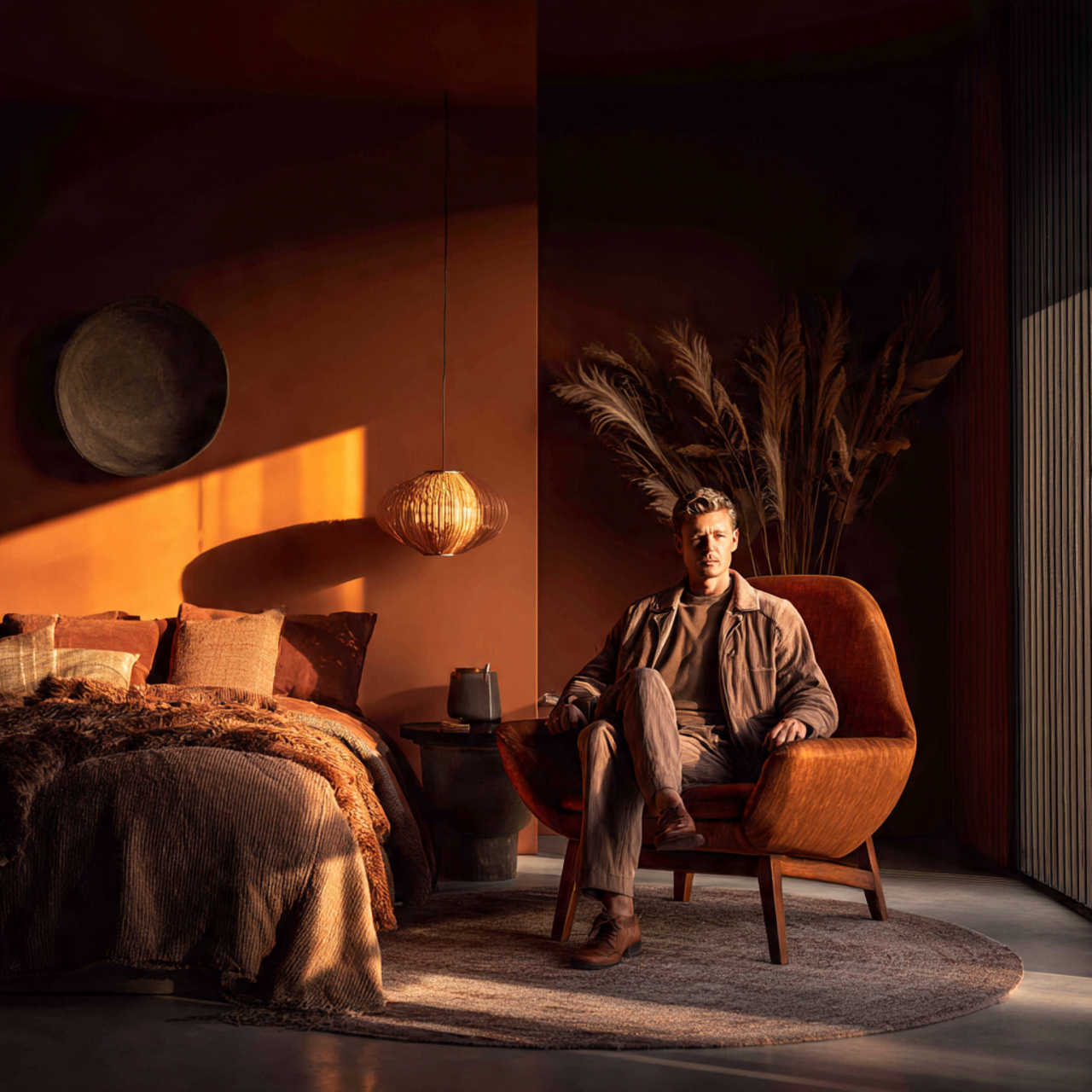 25 Bedroom Colour Ideas: Stunning Palettes for a Calm & Stylish Space 25 a realistic bedroom with burnt orange walls