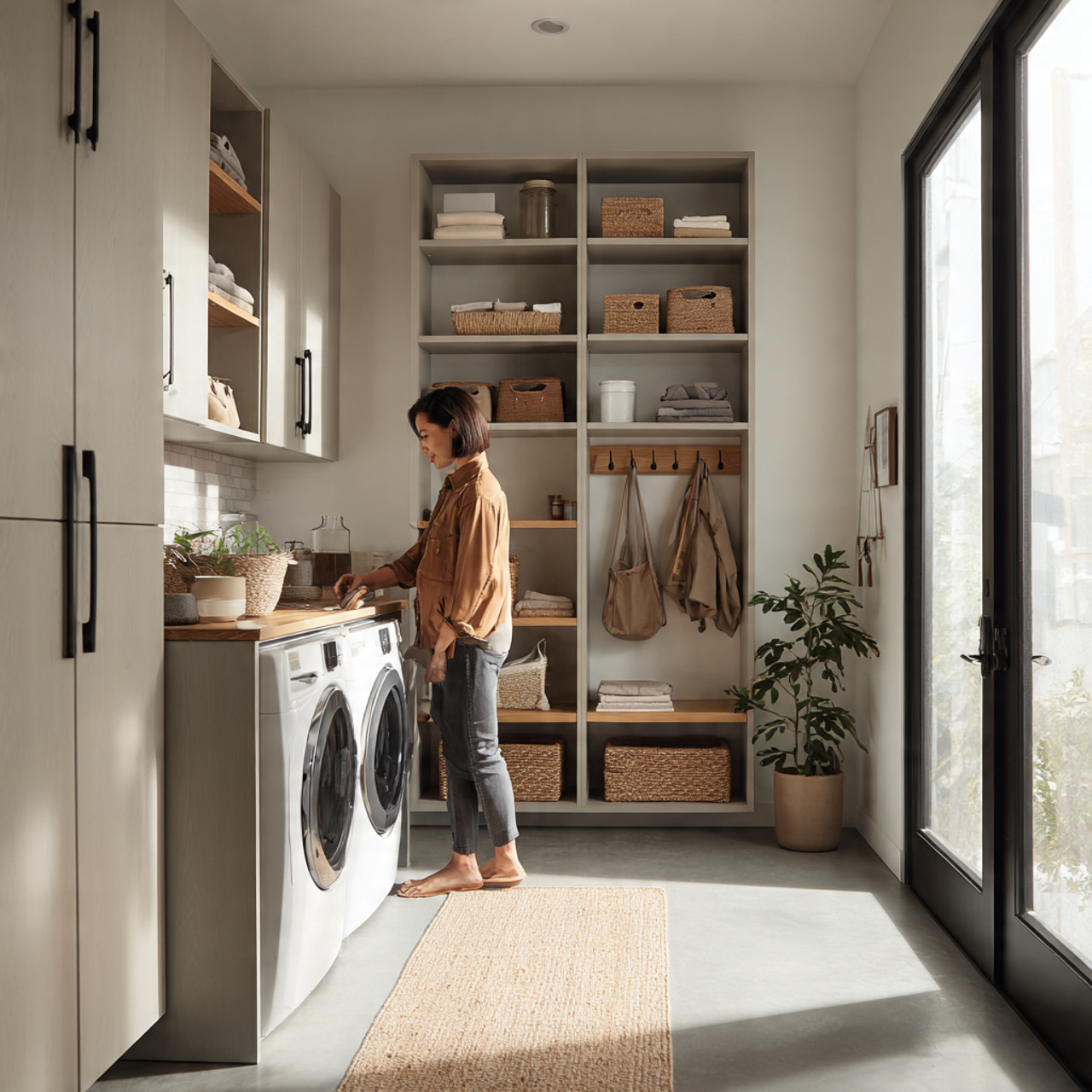 25 Utility Room Ideas & Organization Hacks for Smart Homes 1 a realistic caucasian woman in her early