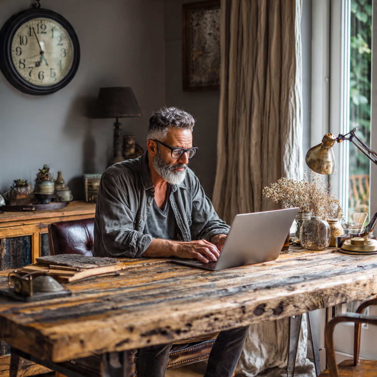 25 Cozy Home Office Ideas for a Warm, Inspiring Workspace 2 a realistic scene of cozy home office