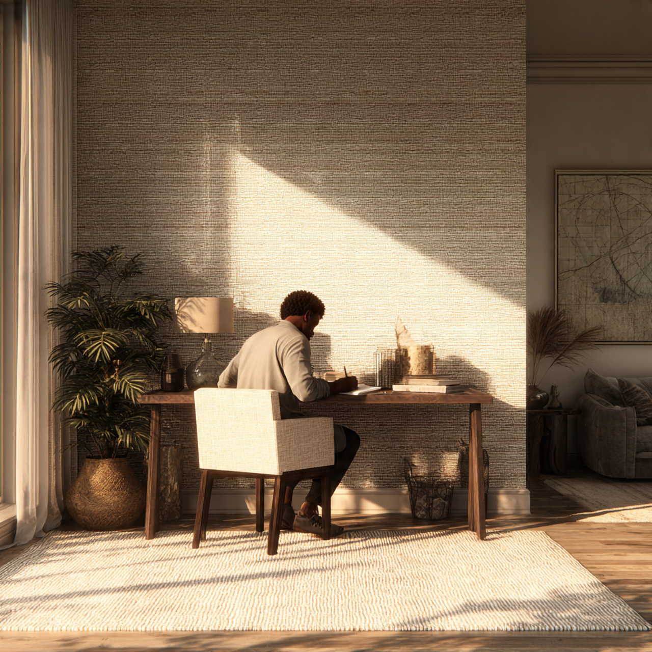 25 Cozy Home Office Ideas for a Warm, Inspiring Workspace 4 a refined workspace highlighting cozy home office