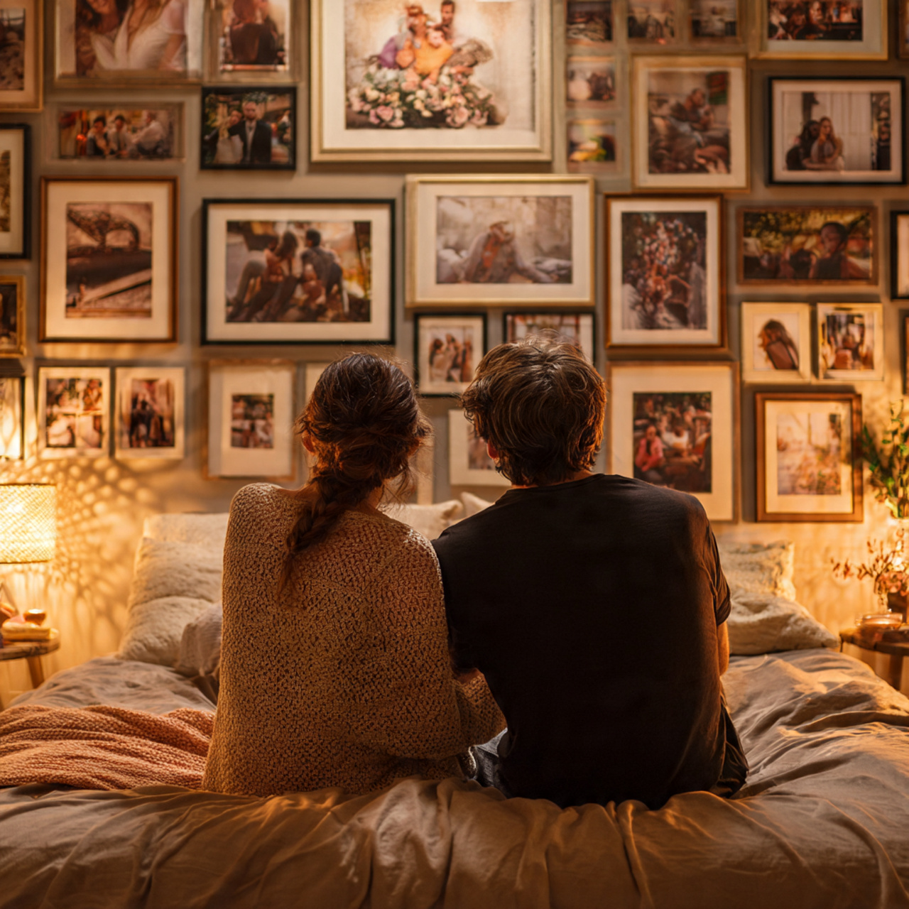 25 Romantic Bedroom Ideas for a Warm, Elegant & Dreamy Space 15 a romantic bedroom with a curated photo