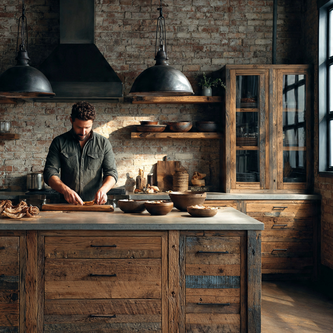 25 Dream Kitchen Cabinets Ideas to Transform Your Space 15 a rustic modern kitchen showcasing reclaimed wood dream