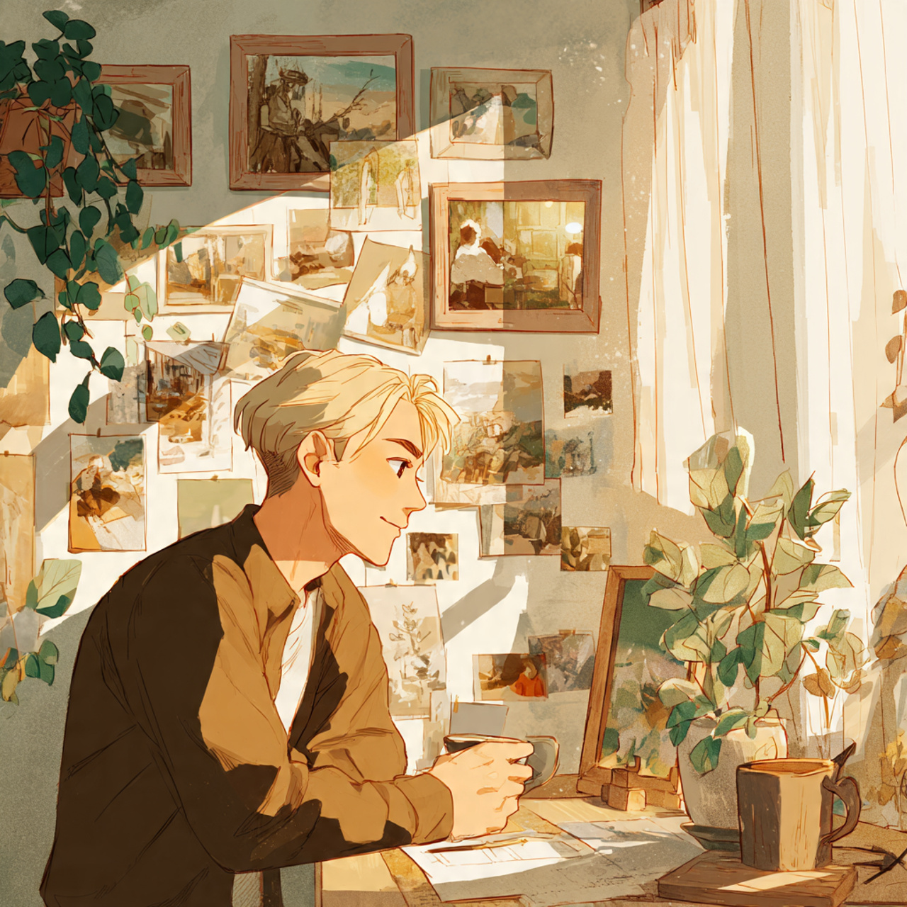 25 Cozy Home Office Ideas for a Warm, Inspiring Workspace 23 a sentimental workspace capturing cozy home office