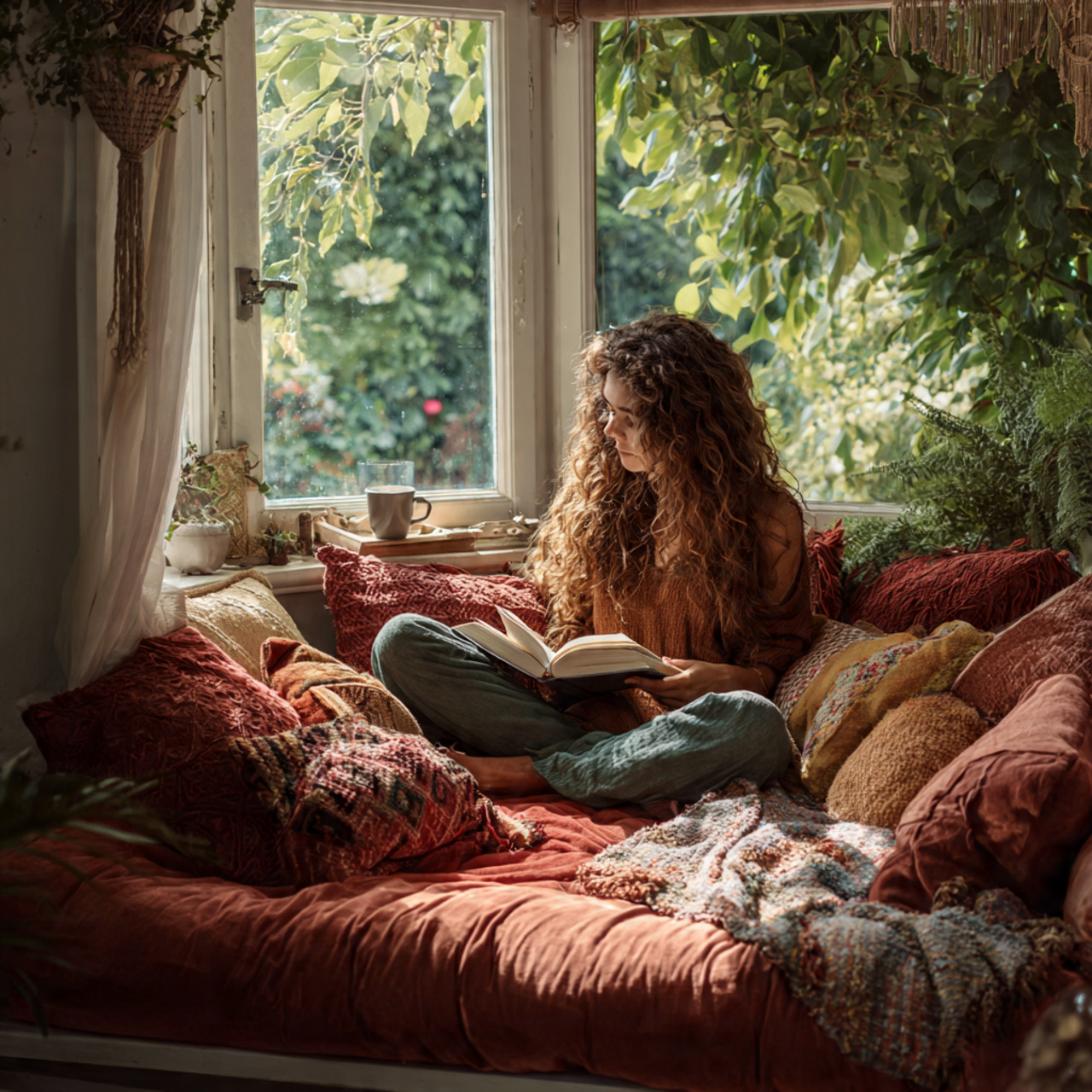 25 Cozy Nook Inspiration Ideas to Create Warm, Inviting Retreats at Home 1 a serene bay window reading nook with