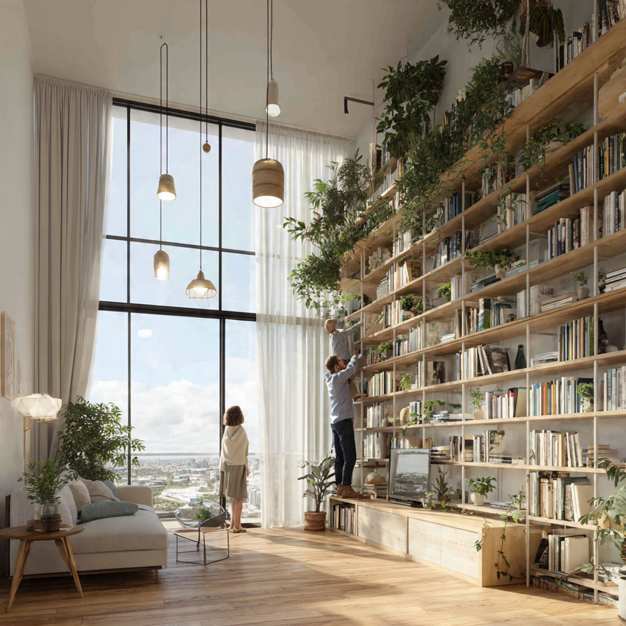 25 Room Decor Ideas for a Stylish, Cozy & Modern Home 5 a small apartment living room with floor to ceiling