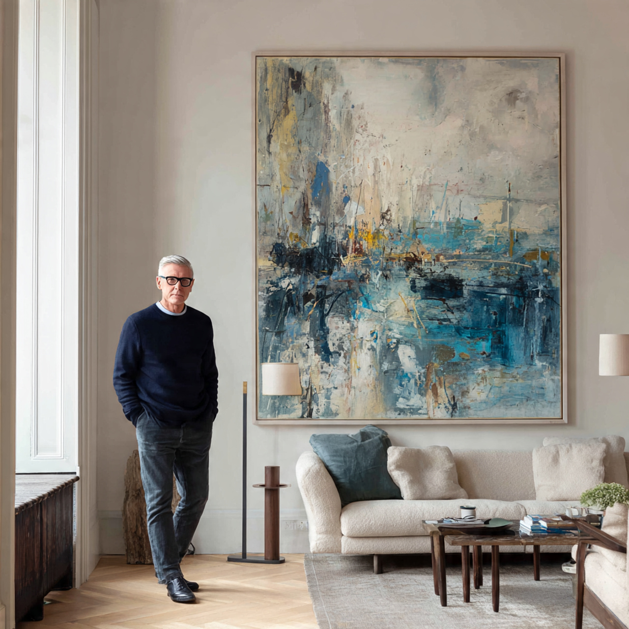 25 Living Room Wall Decor Ideas for a Stylish Home 2 a spacious living room with a bold