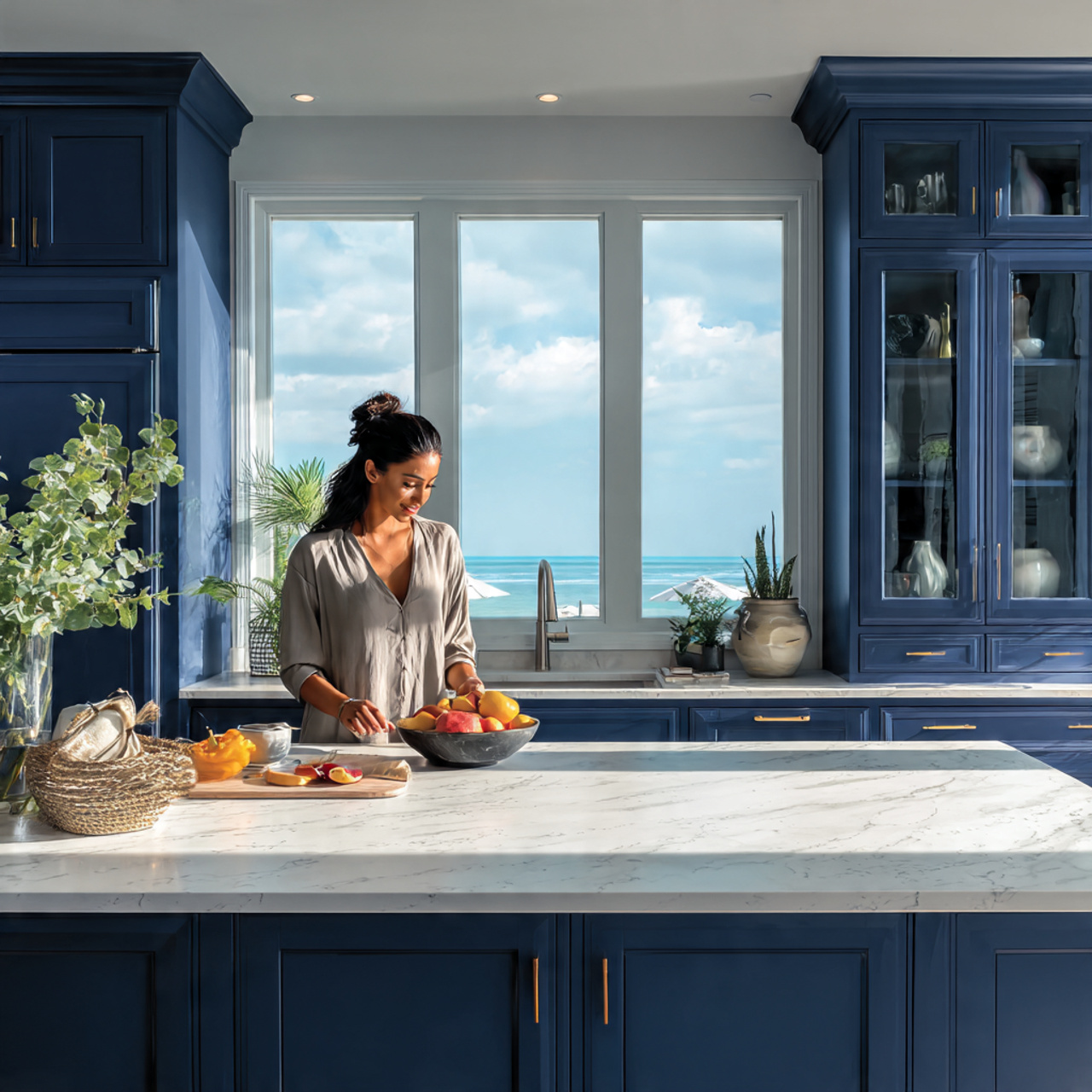 25 Dream Kitchen Cabinets Ideas to Transform Your Space 9 a stunning kitchen featuring deep navy dream