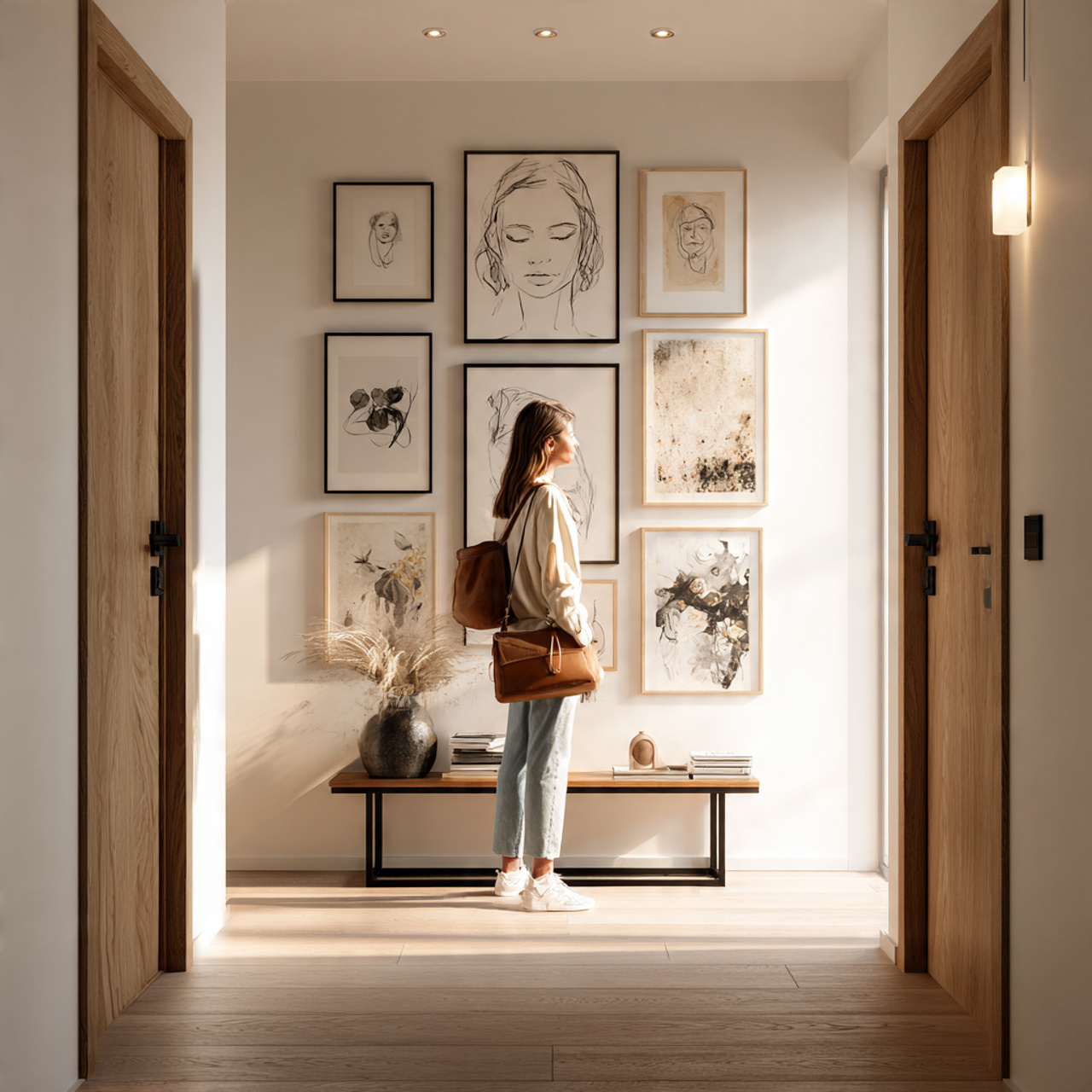 25 Stunning Apartment Entryway Ideas to Transform Your Home Instantly 1 a stylish apartment entryway with a floating