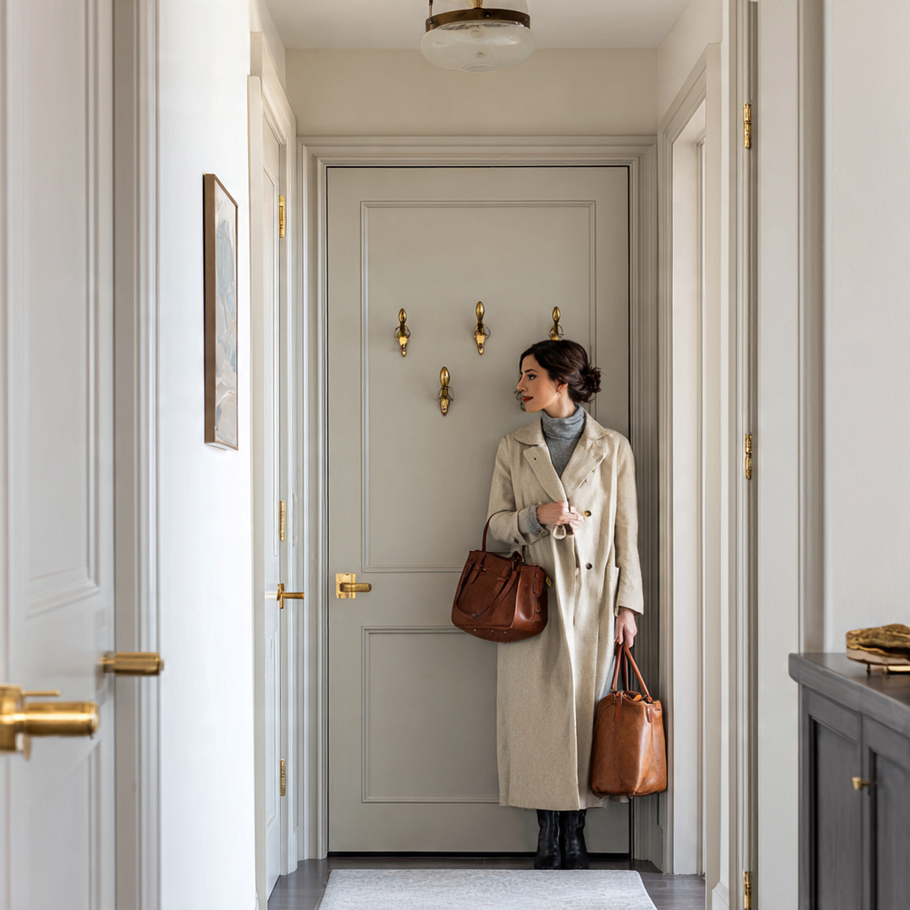 25 Stunning Apartment Entryway Ideas to Transform Your Home Instantly 18 a stylish apartment entryway with doors and