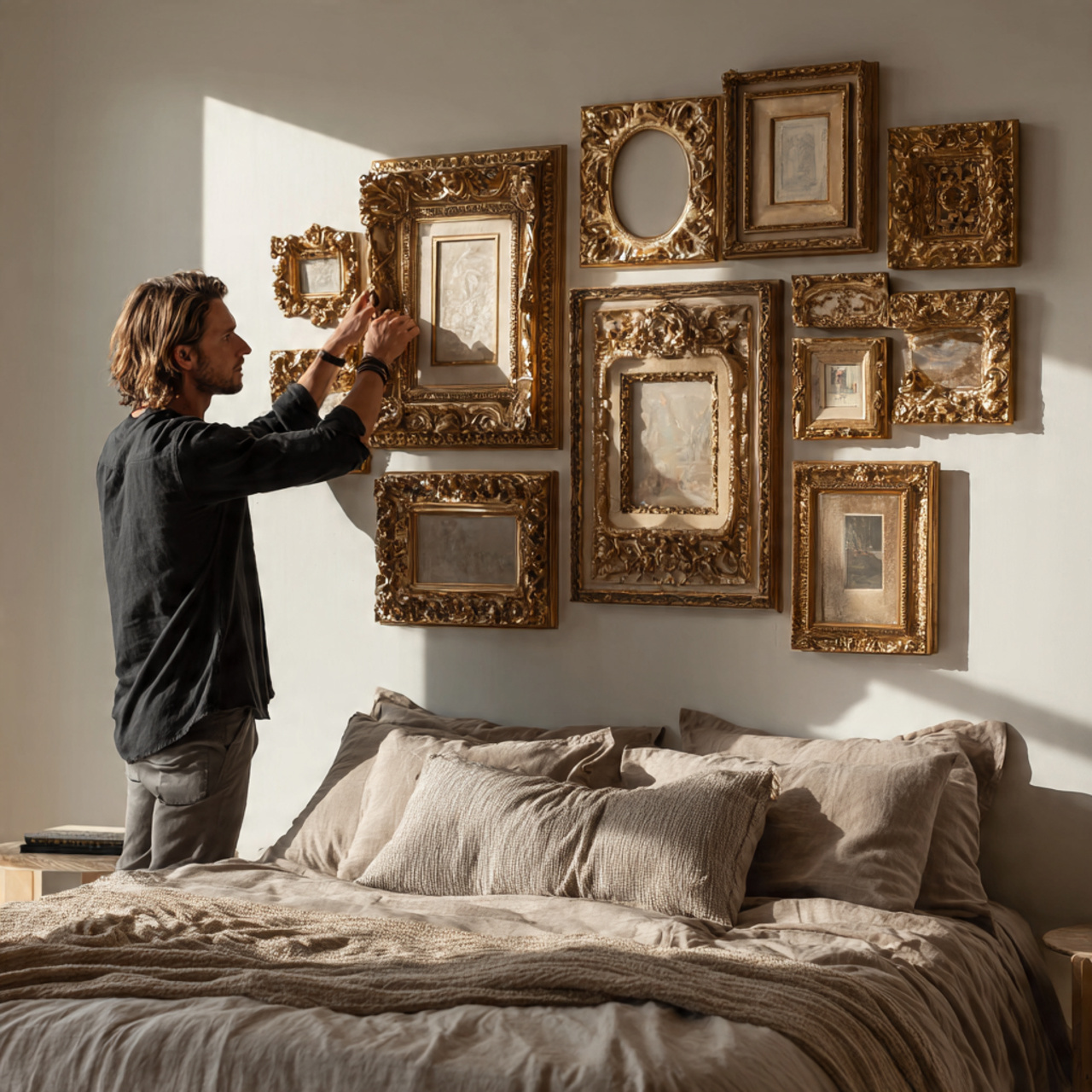 25 Bedroom Wall Ideas for a Stylish, Cozy & Luxurious Home Retreat 12 a stylish bedroom with a vintage gilded