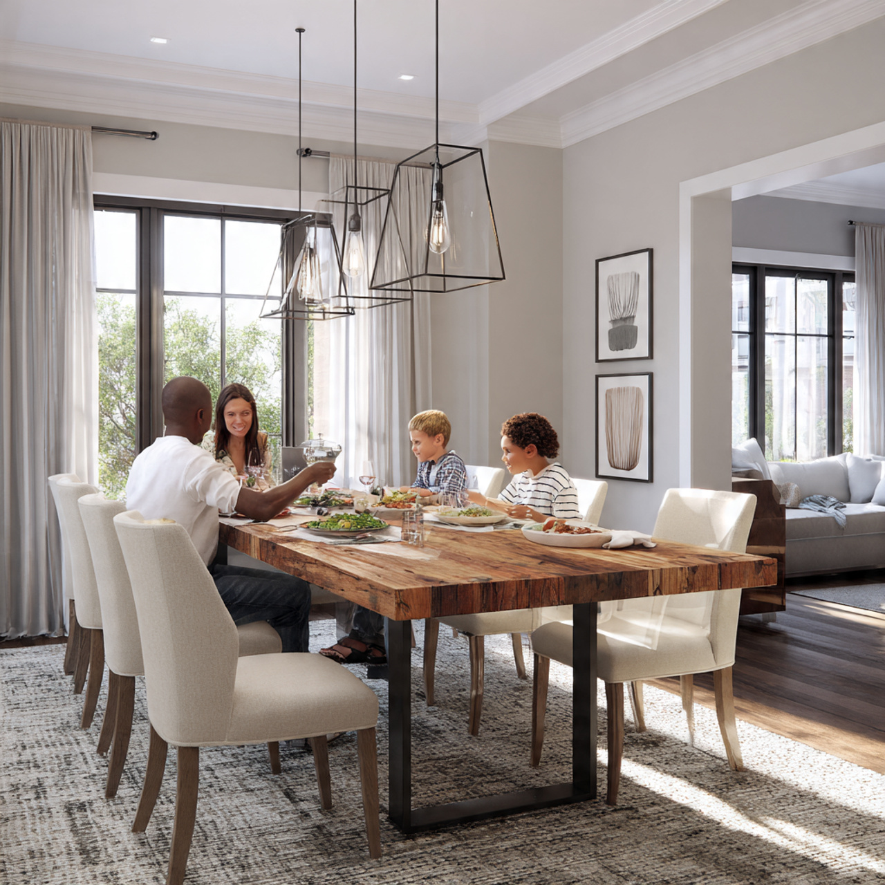 25 Stunning Dining Table Ideas to Transform Your Home 16 a stylish dining room featuring a transitional