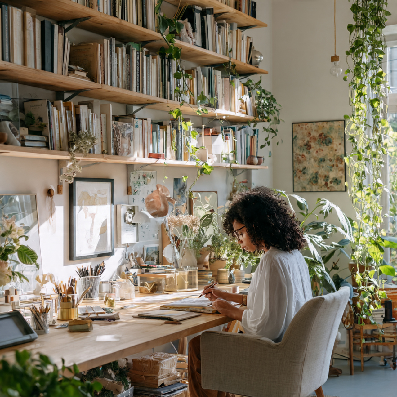 25 Home Office Ideas to Boost Productivity & Style Today 2 a stylish home office with tall vertical